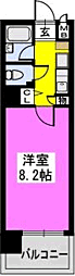 ラフィーネ博多 1Kの間取図画像