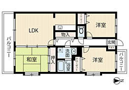 アマール竹下 3LDKの間取図画像