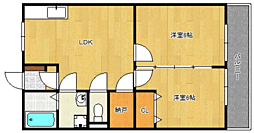 警固丸ビル 2LDKの間取図画像