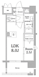 エンクレスト大手門GLOW 1LDKの間取図画像