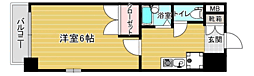 マンション花房 1Kの間取図画像