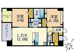ブレス南福岡駅前 2SLDKの間取図画像