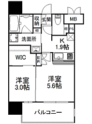 エンクレスト天神AVANT 2Kの間取図画像