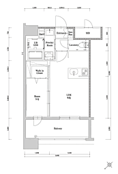 エンクレスト博多駅南GRACE 1LDKの間取図画像