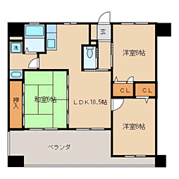 グラントープ道頓堀 3LDKの間取図画像