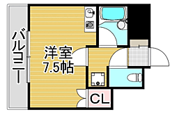 リリーフ天神東 1Kの間取図画像