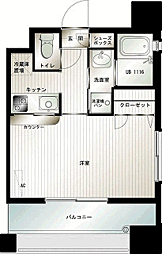 エンクレスト薬院 1Kの間取図画像
