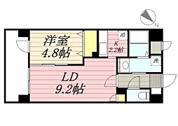 グロースメゾン博多山王 1LDKの間取図画像