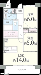 ネクスト吉塚 2LDKの間取図画像