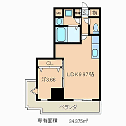 ジョワ・アバンセ 1LDKの間取図画像