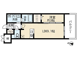 YBFMANSION1HARUYOSHI 1LDKの間取図画像
