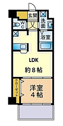 TAISHOKANLaBalconata 1LDKの間取図画像