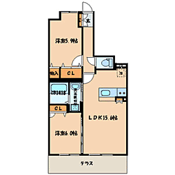 ラフィーネ昭南 2LDKの間取図画像