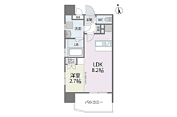 サニークレスト大濠公園 1LDKの間取図画像