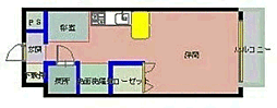 サンクスビル ワンルームの間取図画像