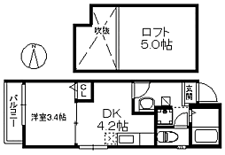 リバティー・JK 1DKの間取図画像