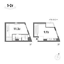 東京都板橋区蓮沼町（賃貸マンション1LDK・1階・55.37㎡） その2