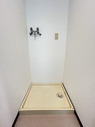 洗面室には洗濯...