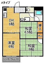 ハイツ山本C・D棟 1階/-