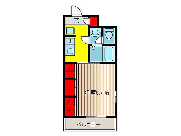 リブリ・ローヌ 205｜埼玉県川口市大字芝(賃貸マンション1K・2階・23.18㎡)の写真 その2