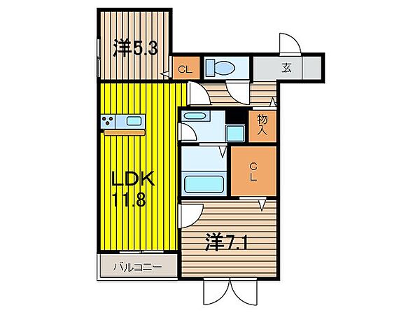 ルミナスコート 202｜埼玉県さいたま市南区辻１丁目(賃貸アパート2LDK・2階・59.29㎡)の写真 その2