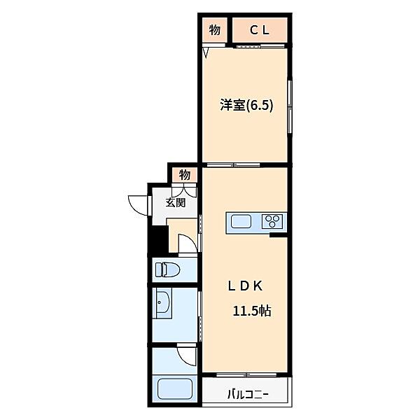 アーベンス 103｜埼玉県さいたま市中央区大字下落合(賃貸マンション1LDK・1階・44.41㎡)の写真 その2