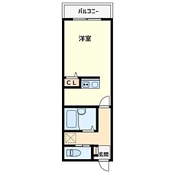 CoZY南与野 3階ワンルームの間取り