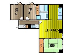 晃永レジデンス 3LDKの間取図画像