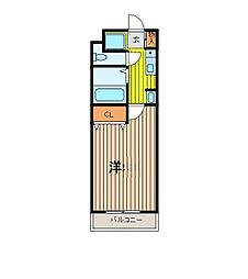 エトワール東浦和 1Kの間取図画像