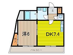 EstCentre 1DKの間取図画像