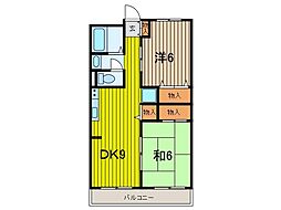 第一武笠ビル 2DKの間取図画像