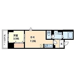 ラ フレーズ 1DKの間取図画像