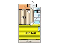 BELLFORT 1LDKの間取図画像