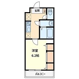 リブリ・オリヴィエ 1Kの間取図画像