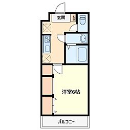 リブリ・オリヴィエ 1Kの間取図画像