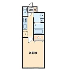 ファーストレジデンス 1Kの間取図画像