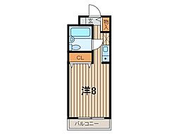 ミレニアム北浦和A棟 ワンルームの間取図画像