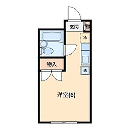 パティーナ西浦和2 ワンルームの間取図画像