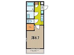 リブリ・立花 1Kの間取図画像