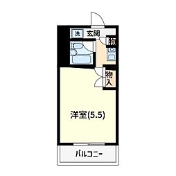 ウィンベルソロ北浦和3 ワンルームの間取図画像
