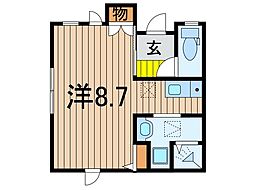 ダイタクボミライ ワンルームの間取図画像