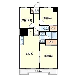 フォルトゥーナ新都心 3LDKの間取図画像