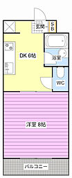 エマージュShige2 1DKの間取図画像
