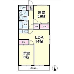 間取図画像 2LDK