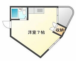 カーサ八幡 ワンルームの間取図画像