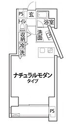 TERZO ワンルームの間取図画像