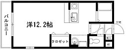 アポロミレニア 1Kの間取図画像