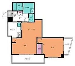 ヴェルメゾン浜松 1LDKの間取図画像