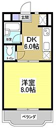 エマージュShige2 1DKの間取図画像