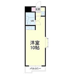グレイス第3マンション ワンルームの間取図画像